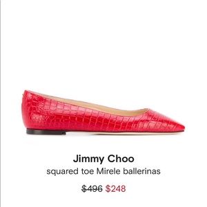 Jimmy Choo squared toe Mirele ballerinas